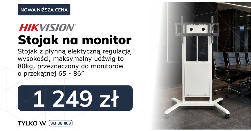Promocja - stojak z elektryczną regulacją wysokości